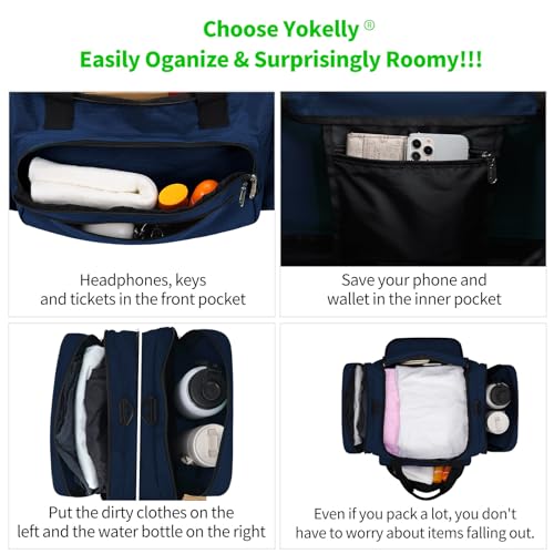 Sports Duffel Bag 26 Inch Travel Gym Duffle - Navy Blue - color: Navy Blue, size: 26 inch - 1.0
