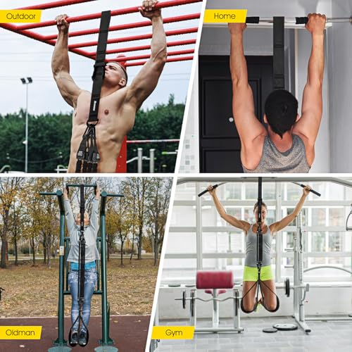 Pull Up Assistance Bands, Resistance Bands for Pull Up Bar Workout, Adjustable Heavy Duty Pull Up Assist Equipment with 4 Assistance Bands, Home Gym Fitness Exercise Strength Training - color: 1-Black