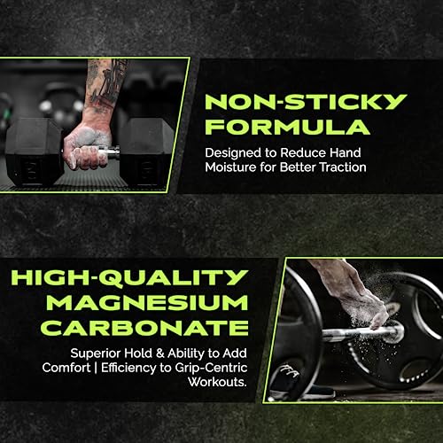 Rage Fitness Gym Chalk Block (2oz), Magnesium Carbonate Athletic Chalk Block for Excellent Grip, Gym Workout Grip Chalk, Weightlifting, Gymnastics, Rock Climbing White