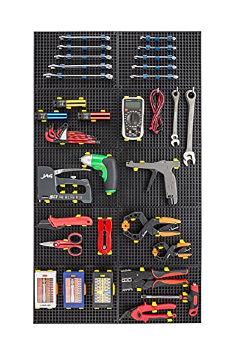 Ascend Tools Accessories for Organizer Genie Pegboards to Scale Up Organized Workspace (Metal Hooks 2 inch/50 mm - 10 Pieces) - style: Metal Hooks 2 inch/50 mm - 10 pieces per pouch