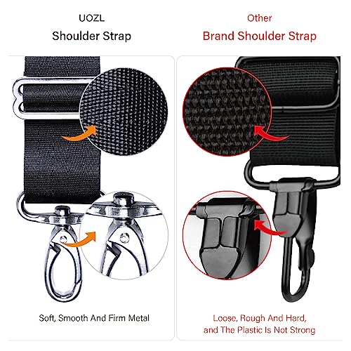 59 Inch Shoulder Straps, Soft with Ultra-Thick Fixed Shoulder Pad, Two Way Independently Adjustable Buckle Replacement Straps for Laptop Bag Messenger Bag Tool Bag Luggage,Black - color: Black, size: 59 inch