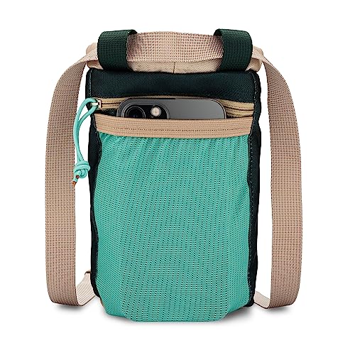 Oso Supply Co - Classic Chalk Bag for Rock Climbing, Bouldering Chalk Bag Bucket with Quick-Clip Belt, Zippered Pockets and Pouch - Perfect Indoor/Outdoor Rock Climbing Gear Equipment - color: Cascade Green