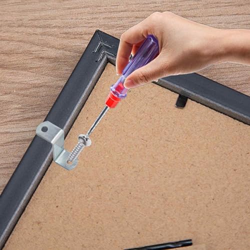 15PCS 1" Canvas Clips for Picture Framing, Offset Mounting Hardware with Screws for Art and Mirror Installation - size: 1 Inch