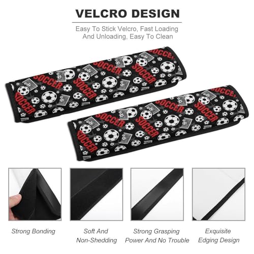 2 Pack Breathable Car Seat Belt Pad for Child, Stroller Pushchair High Chair, Soccer Arts Neck Strap Covers, Neck and Shoulder Support - color: Pattern 714