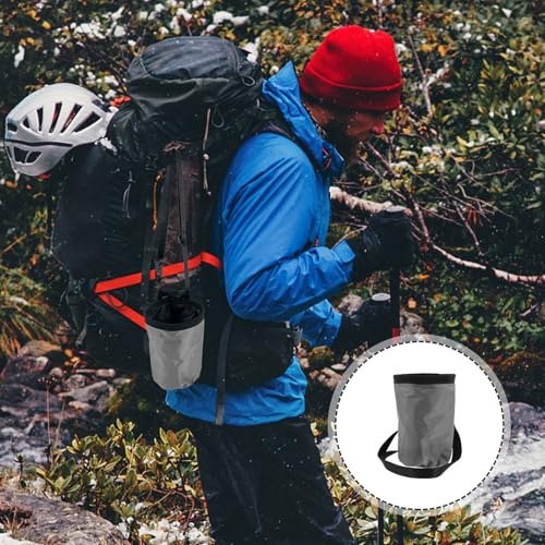 OUNONA Outdoor Climbing Chalk Bag for Bouldering and Mountaineering, Scratch-Resistant Oxford Fabric with Fleece Lining, Wear-Resistant Powder Storage Bag for Climbers and Outdoor Use