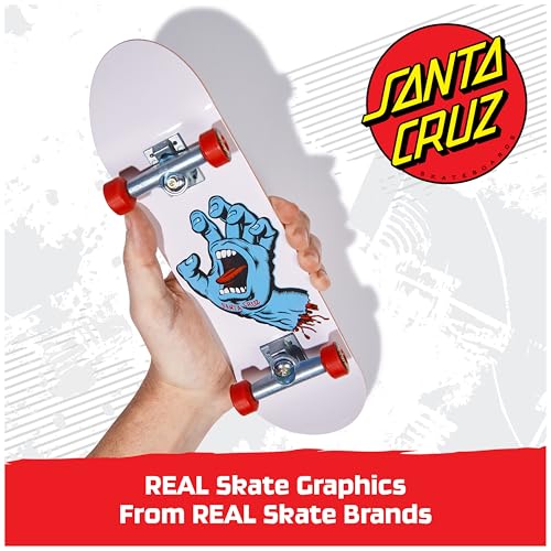 TECH DECK Santa Cruz Handboard, Authentic Mini Skateboard | 9x Larger than a Fingerboard, Hands Only, Authentic Graphics, Die-Cast Trucks, Skateboard Gifts for Kids & Collectors Ages 6+ - style: Santa Cruz