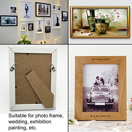 150 Pack Small D-Ring Steel Picture Hangers with Screws (Silver) | Metal Picture Hanging Kit, Picture Frames Hangers, For Hanging Photo Frames, Artwork, Paintings, Clock, Canvas Hooks - size: 150 Pack-Single hole