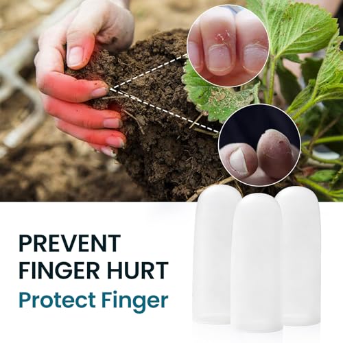 Povihome Finger Cots Protectors - Moisturizing Thumb and Finger Covers - Thickend Version - Elastic Cracked Silicone Finger Sleeves to Protect Cracked, Peel Finger and Other Finger Pain (Clear, 10PCS) - color: Clear, size: Medium (10PCS)