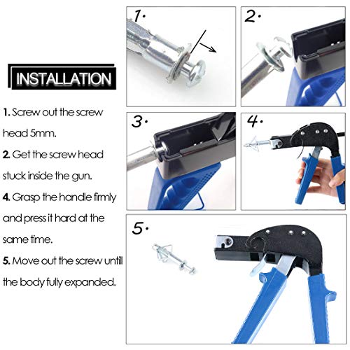 Glarks 30Pcs 5x52MM Heavy Duty Zinc Plated Steel Molly Bolt Hollow Drive Wall Anchor Screws Set for Drywall, Plaster and Tile (M5x52) - size: 5x52mm