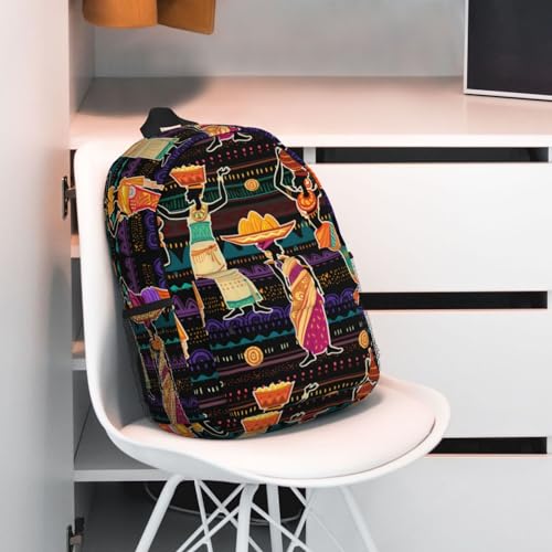 African Tribes Laptop Backpack African Art Backpack Bag With Adjustable Shoulder Straps - color: African Tribe _I1001