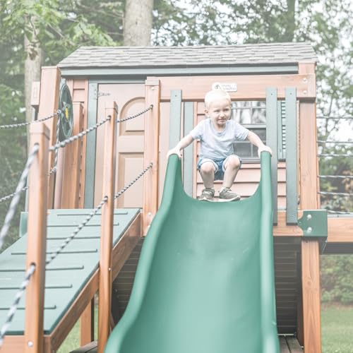 TUSK Avalanche 6 ft Rotomolded Playset Slide, Green - color: Green, size: 6 ft