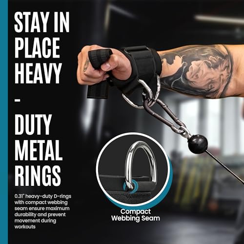 Weight Lifting Straps With D Rings, Balency Padded Lifting Wrist Straps | Non-Slip Gym Straps for Deadlift, Powerlifting, Cable Machine Workout, Lifting Strap for Gym Strength Training