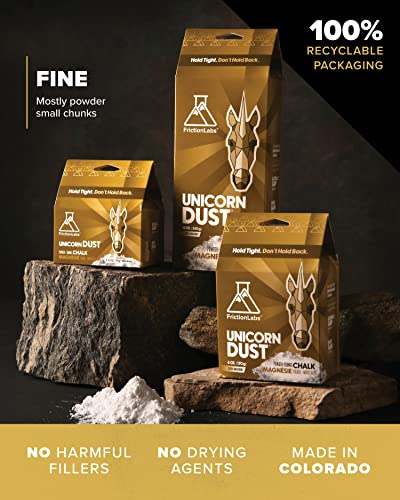 Friction Labs Premium Loose Climbing Chalk | High-Performance Hand Chalk with Superior Grip for Bouldering, Climbing, Long Lasting & Skin Friendly Powdered Chalk - size: 12 oz/340 g - Loose Chalk, style: Fine Texture - Unicorn Dust
