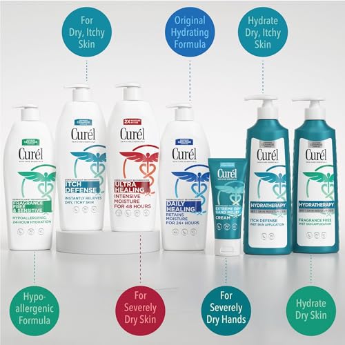 Curel Extreme Dry Hand Relief, Dermatologist Recommended, Long-Lasting Cream For Dry Hands, Paraben Free, Fragrance-Free Hand Lotion, 3 Oz, Pack of 3 | Extreme Relief Hand Lotion, Long-Lasting Moisturizer, Skin Care Essential, Fragrance-Free, Travel Size