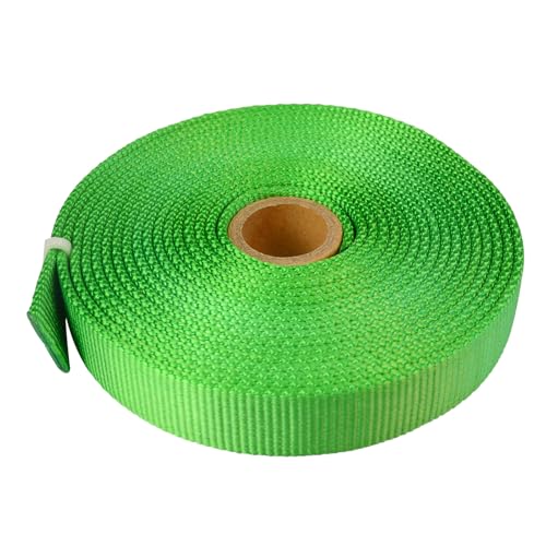 SEPEAK 1 inch Nylon Tubular Webbing, 20kN/4500 lbs, Heavy Duty Webbing Strap for Rigging, Hanging, Rescue, Firefighting,1pc,Green,5 Yard - color: Green, size: 1 inch x 5 yard