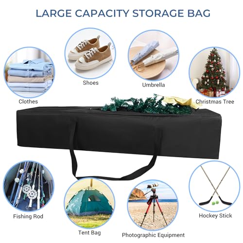 COOLBEBE 45 Inch Tripod Carrying Case - 45x7x7 Inch Storage Bag for Light Stands, Fishing Rods, Tent Poles, and Camera Gear, Water Resistant, Black - size: 45"x 7"x 7"