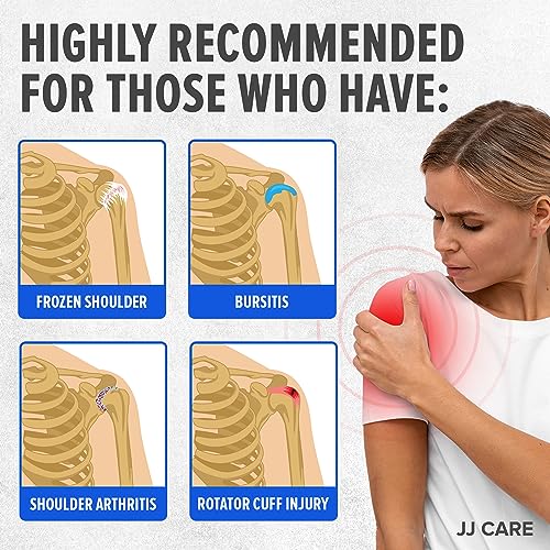 JJ CARE Over the Door Shoulder Pulley for Physical Therapy, 90 Inches Adjustable Exercise Pulleys for Shoulder Rehab – Rotator Cuff Exercise Equipment with Padded Handles, Door Hanger & Carry Bag