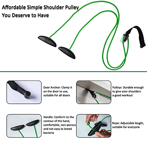 Shoulder Pulley Over The Door Physical Therapy System | Over-the-door exercise pulley designed for shoulder physical therapy exercises. - color: Green