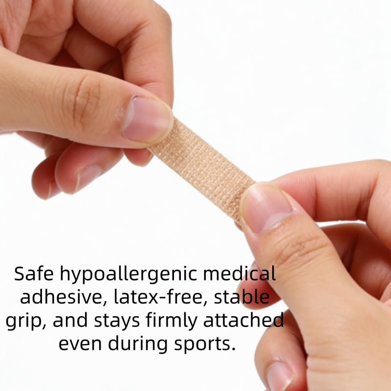 Skin-Tone Finger Tape (4-Pack) – Breathable Cotton Athletic Tape for Sports Protection & Joint Support