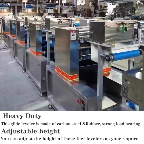 Heavy Duty Leg levelers ， Leveling Legs 2.36" Dia Base,Adjustable feet levelers M12 Thread, 1300 Lb Capacity,Capacity for Workbench, Machine, Cabinet (D60xM12x50,4 Pcs, Black) | 2.36" Dia Base,for Shelving,Workbench, Machine, Cabinet ,Furniture(Black) - s