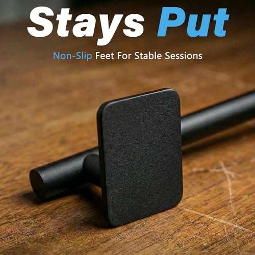 Fingerboard Rail, 11" Metal Round Grind Rail for Finger Skateboards, Solid Steel Obstacle with Weighted Base & Non-Slip Pads, Portable Desk Skatepark Accessory for Tricks, Grinds & Slides - size: round