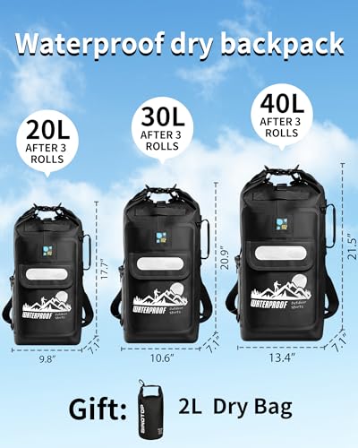 Dry Bag Backpack - color: Black, size: 40L