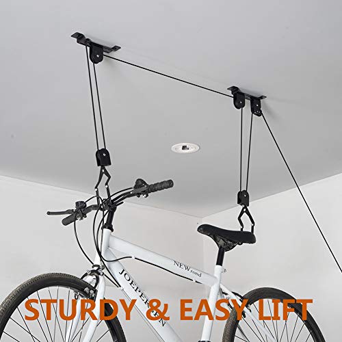 Wallmaster Ceiling Bike Mount Hanger, Bike Ceiling Lift Hoist, Bike Pulley System for Garage, Indoor Bicycle Hooks, 2 pack - size: 2Pack