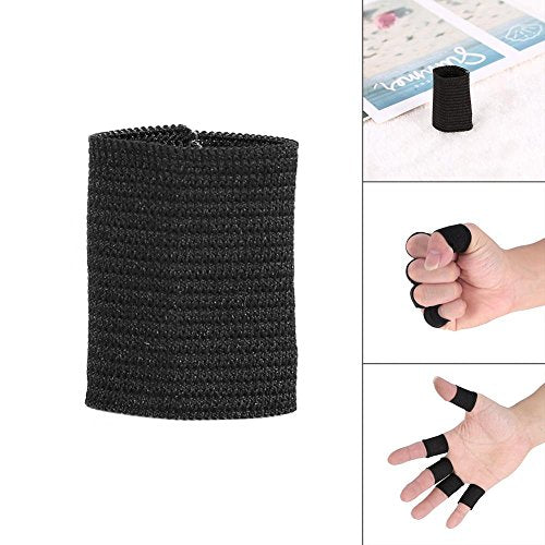 Zerone 10Pcs Finger Protector Sleeve, Elastic Nylon Support Wraps Basketball Sports Aid Finger Sleeves for Joint Protection