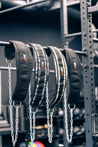 Mir Dip belt With 36" - 38" chain, 500lbs - 650lbs weight capacity, Weight lifting for dips and pullups - color: BLACK