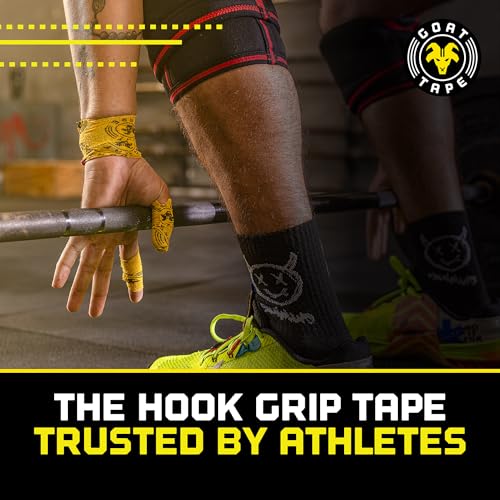 Goat Tape Black Super Stretchy Premium Thumb Tape and Pre Cut Black Athletic Tape for Fingers - Extra Sticky Elastic Athletic Thumb Tape for Weightlifting