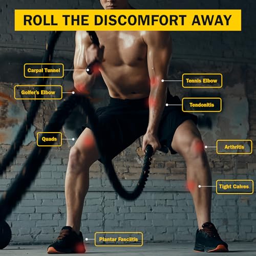 Rolflex The Massage Combo – 3-in-1 Roller for Muscles Deep Tissue with Firm Knobble, Contoured Muscle & Medium Oval Foam – Portable & Easy to Use Arm Massager & Leg Roller - style: Massage Combo