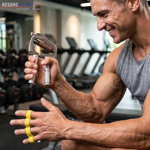 Adjustable Grip Strength Trainer: Premium 304 Stainless Steel Structure, Aerospace Grade Aluminum Alloy Handle, Grip Strength Adjustable Range 55-264 lbs