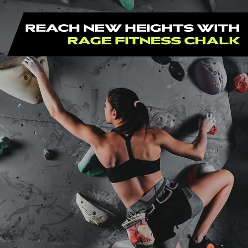 Rage Fitness Gym Chalk | Magnesium Carbonate Athletic Chalk for Excellent Grip - Gym Workout Grip Chalk for Weightlifting & Gymnastics.
