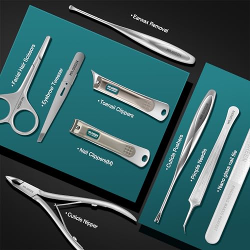 MR.GREEN Manicure Sets Light Luxury Nail Clipper Kits Personal Care Tools Fashion Contrasting PU Case (Mr-8886) - color: Mr-8886