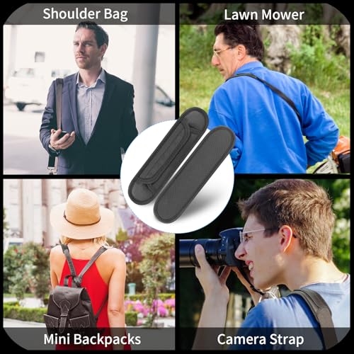 FIEIL 2 Pack Breathable Universal Shoulder Pad, Silica Gel Backpack Strap Pads, for Shoulder Bags, Guitar Strap, Detachable Shoulder Strap Pad Pads Help Relieve Shoulder Pain(Anti-Slip Texture) - size: 2 Pack 20*5CM Small Neoprene