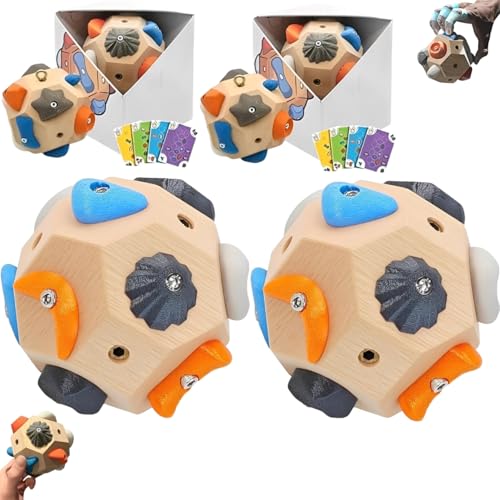 Rock Climbing Fingerboard Gifts for Rock Climbers, 3D Rock Training Ball for Grip Strength and Precision, Finger Strength Training Climbing Ball Gifts for Rock Climbers - size: 2PC