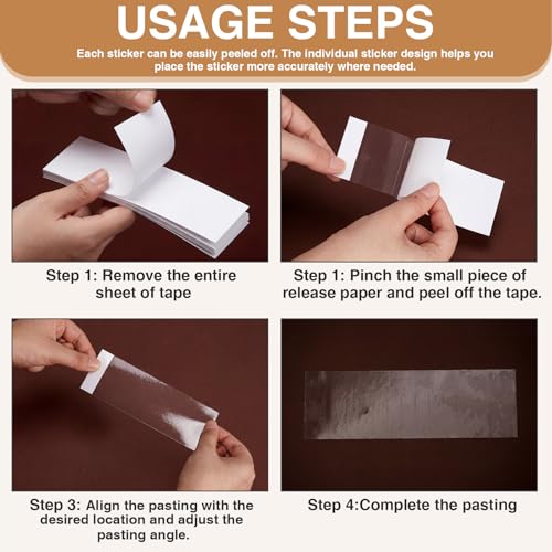 1000 Sheets 2'' x 6'' Pre-Cut Packaging Tape Packing Tape Strips, 25 Sheets Per Stack, Containing 40 Stacks for Protecting, Sealing, Packaging, Holding, Closing, Repairing