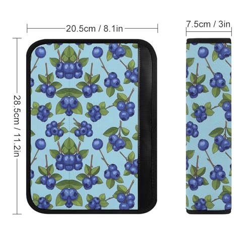 2 Pack Universal Soft and Comfortable Car Seat Belt Pad for Girls and Boys, Stroller Pushchair High Chair, Blueberry Shoulder Protector - color: Pattern 463