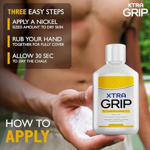 Xtra Grip Liquid Chalk for Rock Climbing, Gymnastics, Weight Lifting
