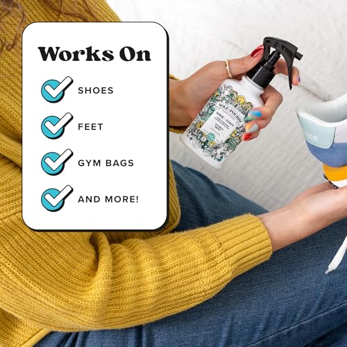Sole-Pourri Shoe Deodorizer + Foot Spray, 3.4 Fl Oz, Up to 150 Uses, Funk-Fighting Odor Freshener with Essential Oils, for Smelly Shoes, Feet & Gym Bags, Citrus & Mint Scent - size: 1 Ounce (Pack of 1), style: Citrus Mint