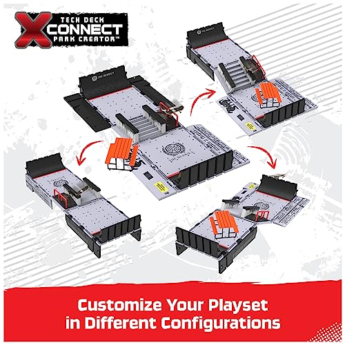 TECH DECK The Berrics X-Connect Park Creator Customizable Ramp Set | Foldable 30" Transforming Park, Berrics Pro Fingerboard, Portable Mini Skatepark, Toy Skateboard GIfts for Kids Ages 6+