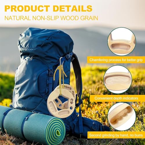 Hangboard Rock Climbing Wood Anti-Slip Grip Blocks | Wooden Hangboard for Climbing Training for Arm Workout Pull-up Training Indoor Outdoor Tree City