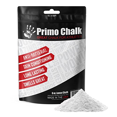 Primo Chalk Resealable Bag: Loose Chalk for Weightlifting, Rock Climbing, & Gymnastics, Made in The USA, Chalk Ball Refill for Superior Grip - size: 6 oz.