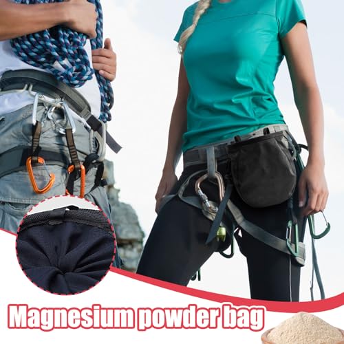 Climbing Chalk Bag Lightweight Leakproof Adjustable Pouch | Outdoor Bouldering Chalk Pouch for Outdoor Weight Lifting Training Mountaineering Climber Athlete Instructor