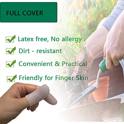 Kris-kikomy Gel Finger Protectors Finger Caps Silicone Fingertips Protection - Finger Cots Great for Trigger Finger, Finger Arthritis, Finger Cracking and Other Finger Pain Relief (Small) - size: Small (Pack of 10)