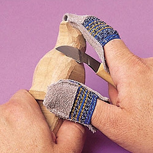 Premium Leather Finger Guards - Protective Finger Sleeves w/Elastic Backs for Comfort & a Secure, Cozy Fit - Ideal Finger Cover for Woodcarving, Cutting, Crafting and More