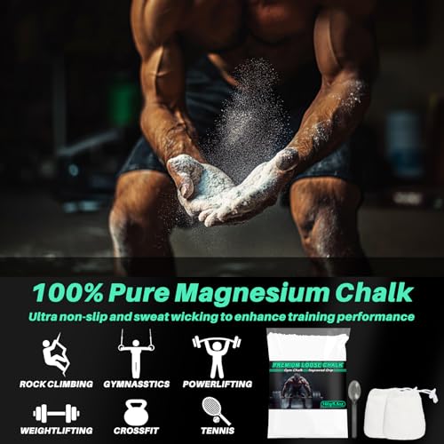 RAINFLOW 2PCS Chalk Ball - Climbing Chalk Gymnastics Magnesium Lifting for Gym, Gymnastics, Grip, Climbing, Weightlifting (5.5oz Chalk Powder) - style: 5.5oz Chalk Powder