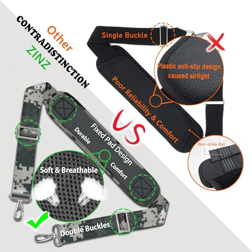 Bag Shoulder Strap, Padded Adjustable Shoulder Strap Replacement - color: Camouflage Gray, size: 57"