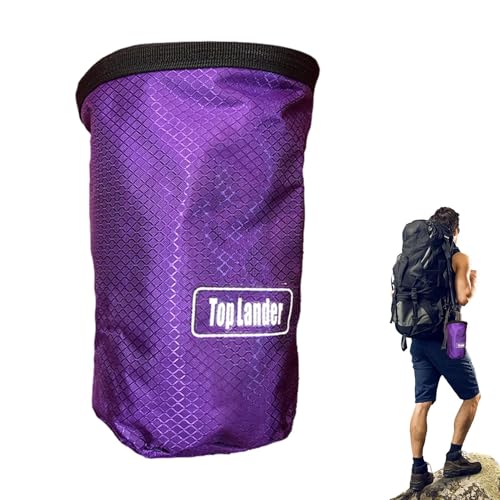 Rock Climbing Bag Anti-Slip Multifunctional Flexible | Waterproof for Climbing Bouldering Gymnastics Fitness Weight-Lifting Strongman Gym Workout Bouldering Chalk Pouch Climbing - color: Purple