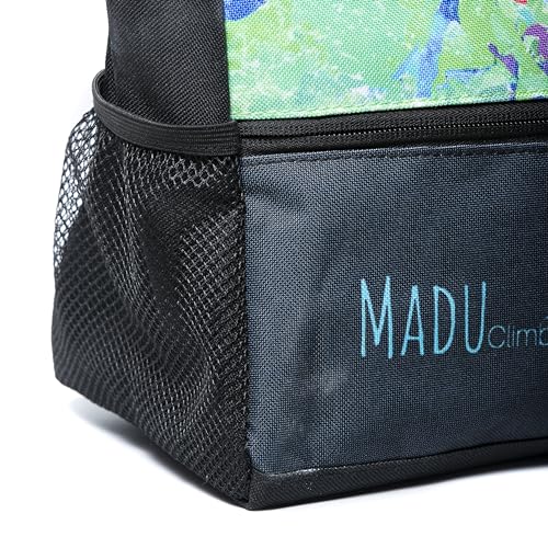 Bouldering Chalk Bucket Large Self-Standing Chalk Bag with Magnetic Closure, Fleece Lining, Zippered Pockets & Brush Holders